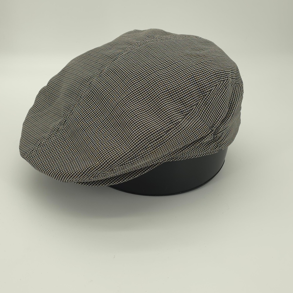 Coal Headwear Newsboy Hat Considered Collection Flat Cap Mens Gray Houndstooth